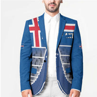 Iceland Hallgrimskirkja Church Blazer Icelandic Flag Design - Wonder Print Shop