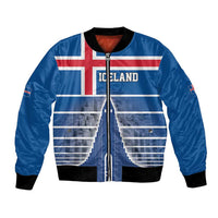 Iceland Hallgrimskirkja Church Bomber Jacket Icelandic Flag Design - Wonder Print Shop