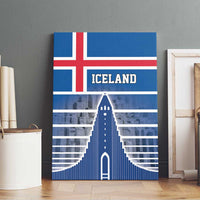 Iceland Hallgrimskirkja Church Canvas Wall Art Icelandic Flag Design - Wonder Print Shop