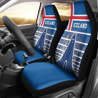 Iceland Hallgrimskirkja Church Car Seat Cover Icelandic Flag Design - Wonder Print Shop