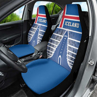 Iceland Hallgrimskirkja Church Car Seat Cover Icelandic Flag Design - Wonder Print Shop