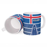 Iceland Hallgrimskirkja Church Ceramic Mug Icelandic Flag Design - Wonder Print Shop