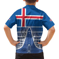 Iceland Hallgrimskirkja Church Family Matching Mermaid Dress and Hawaiian Shirt Icelandic Flag Design - Wonder Print Shop