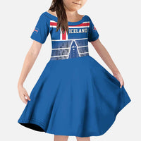 Iceland Hallgrimskirkja Church Family Matching Mermaid Dress and Hawaiian Shirt Icelandic Flag Design - Wonder Print Shop