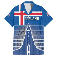 Iceland Hallgrimskirkja Church Family Matching Mermaid Dress and Hawaiian Shirt Icelandic Flag Design - Wonder Print Shop