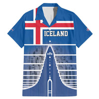 Iceland Hallgrimskirkja Church Family Matching Mermaid Dress and Hawaiian Shirt Icelandic Flag Design - Wonder Print Shop