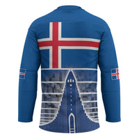 Iceland Hallgrimskirkja Church Hockey Jersey Icelandic Flag Design - Wonder Print Shop