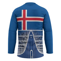 Iceland Hallgrimskirkja Church Hockey Jersey Icelandic Flag Design - Wonder Print Shop