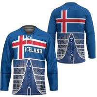 Iceland Hallgrimskirkja Church Hockey Jersey Icelandic Flag Design - Wonder Print Shop