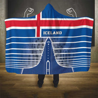 Iceland Hallgrimskirkja Church Hooded Blanket Icelandic Flag Design - Wonder Print Shop