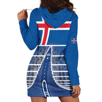 Iceland Hallgrimskirkja Church Hoodie Dress Icelandic Flag Design - Wonder Print Shop