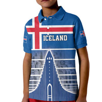 Iceland Hallgrimskirkja Church Kid Polo Shirt Icelandic Flag Design - Wonder Print Shop