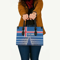 Iceland Hallgrimskirkja Church Leather Bag Icelandic Flag Design - Wonder Print Shop