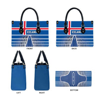 Iceland Hallgrimskirkja Church Leather Bag Icelandic Flag Design - Wonder Print Shop