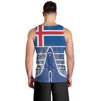 Iceland Hallgrimskirkja Church Men Tank Top Icelandic Flag Design - Wonder Print Shop