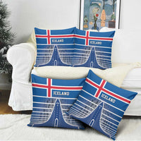 Iceland Hallgrimskirkja Church Pillow Cover Icelandic Flag Design - Wonder Print Shop