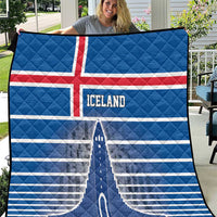Iceland Hallgrimskirkja Church Quilt Icelandic Flag Design - Wonder Print Shop