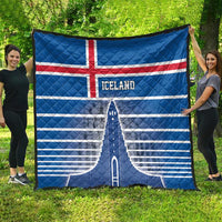 Iceland Hallgrimskirkja Church Quilt Icelandic Flag Design - Wonder Print Shop
