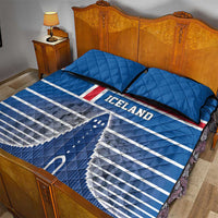 Iceland Hallgrimskirkja Church Quilt Bed Set Icelandic Flag Design - Wonder Print Shop