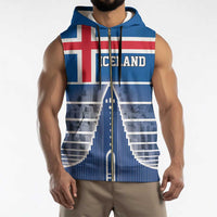 Iceland Hallgrimskirkja Church Sleeveless Zip Hoodie Icelandic Flag Design - Wonder Print Shop