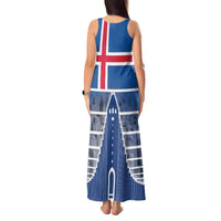 Iceland Hallgrimskirkja Church Tank Maxi Dress Icelandic Flag Design - Wonder Print Shop