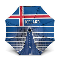 Iceland Hallgrimskirkja Church Umbrella Icelandic Flag Design - Wonder Print Shop