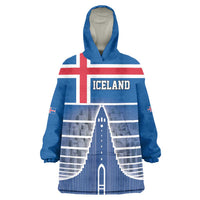 Iceland Hallgrimskirkja Church Wearable Blanket Hoodie Icelandic Flag Design - Wonder Print Shop