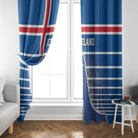 Iceland Hallgrimskirkja Church Window Curtain Icelandic Flag Design - Wonder Print Shop