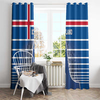 Iceland Hallgrimskirkja Church Window Curtain Icelandic Flag Design - Wonder Print Shop