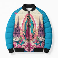 Our Lady of Guadalupe Bomber Puffer Jacket Virgin Mary of Mexico - Wonder Print Shop
