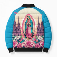 Our Lady of Guadalupe Bomber Puffer Jacket Virgin Mary of Mexico - Wonder Print Shop