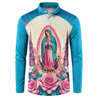 Our Lady of Guadalupe Button Sweatshirt Virgin Mary of Mexico - Wonder Print Shop
