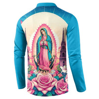 Our Lady of Guadalupe Button Sweatshirt Virgin Mary of Mexico - Wonder Print Shop
