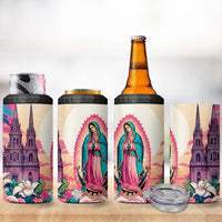 Our Lady of Guadalupe 4 in 1 Can Cooler Tumbler Virgin Mary of Mexico - Wonder Print Shop