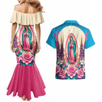 Our Lady of Guadalupe Couples Matching Mermaid Dress and Hawaiian Shirt Virgin Mary of Mexico - Wonder Print Shop