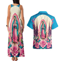 Our Lady of Guadalupe Couples Matching Tank Maxi Dress and Hawaiian Shirt Virgin Mary of Mexico - Wonder Print Shop
