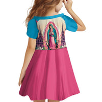 Our Lady of Guadalupe Family Matching Off The Shoulder Long Sleeve Dress and Hawaiian Shirt Virgin Mary of Mexico - Wonder Print Shop