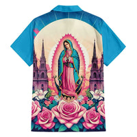 Our Lady of Guadalupe Family Matching Off The Shoulder Long Sleeve Dress and Hawaiian Shirt Virgin Mary of Mexico - Wonder Print Shop