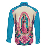 Our Lady of Guadalupe Family Matching Off The Shoulder Long Sleeve Dress and Hawaiian Shirt Virgin Mary of Mexico - Wonder Print Shop