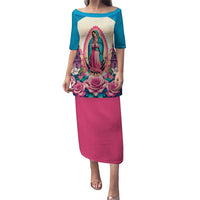 Our Lady of Guadalupe Family Matching Puletasi and Hawaiian Shirt Virgin Mary of Mexico - Wonder Print Shop