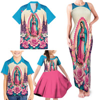 Our Lady of Guadalupe Family Matching Tank Maxi Dress and Hawaiian Shirt Virgin Mary of Mexico - Wonder Print Shop