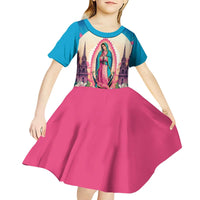Our Lady of Guadalupe Kid Short Sleeve Dress Virgin Mary of Mexico - Wonder Print Shop