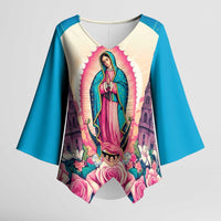 Our Lady of Guadalupe Kimono Sleeve Blouse Virgin Mary of Mexico - Wonder Print Shop