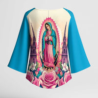 Our Lady of Guadalupe Kimono Sleeve Blouse Virgin Mary of Mexico - Wonder Print Shop