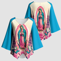 Our Lady of Guadalupe Kimono Sleeve Blouse Virgin Mary of Mexico - Wonder Print Shop