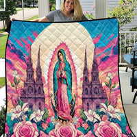 Our Lady of Guadalupe Quilt Virgin Mary of Mexico - Wonder Print Shop