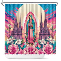 Our Lady of Guadalupe Shower Curtain Virgin Mary of Mexico - Wonder Print Shop