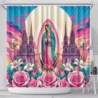 Our Lady of Guadalupe Shower Curtain Virgin Mary of Mexico - Wonder Print Shop