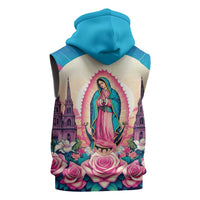 Our Lady of Guadalupe Sleeveless Zip Hoodie Virgin Mary of Mexico - Wonder Print Shop