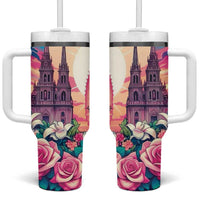 Our Lady of Guadalupe Tumbler With Handle Virgin Mary of Mexico - Wonder Print Shop